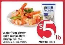 Safeway Waterfront BISTRO Extra Jumbo Raw Shrimp offer