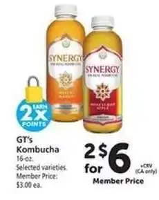 Safeway GT's Kombucha offer