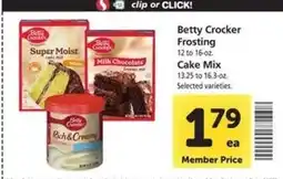 Safeway Betty Crocker Frosting / Cake Mix offer