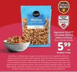 Safeway Signature SELECT Unsalted Walnut Halves & Pieces offer