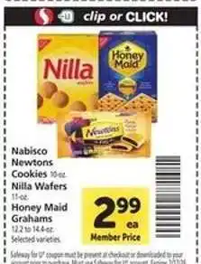 Safeway Nabisco Newtons Cookies offer