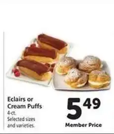 Safeway Eclairs or Cream Puffs offer