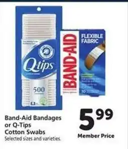 Safeway Band-Aid Bandages or Q-Tips Cotton Swabs offer