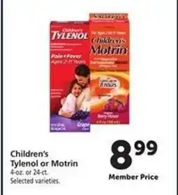 Safeway Children's Tylenol or Motrin offer