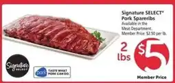 Safeway Signature SELECT Pork Spareribs offer