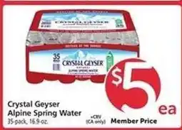 Safeway Crystal Geyser Alpine Spring Water offer
