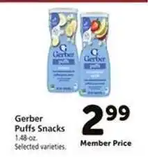 Safeway Gerber Puffs Snacks offer