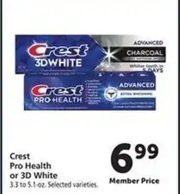 Safeway Crest Pro Health or 3D White offer