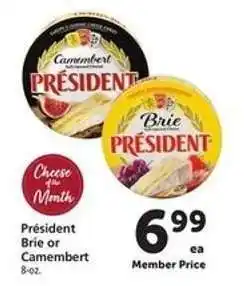 Safeway Président Brie or Camembert offer