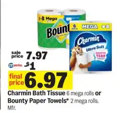 Meijer Charmin Bath Tissue or Bounty Paper Towels offer