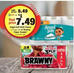 Meijer Angel Soft Bath Tissue or Brawny Paper Towels offer