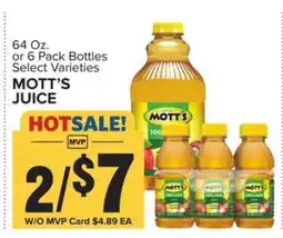 Food Lion Mott's Juice offer