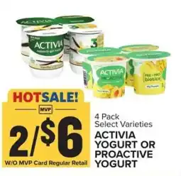 Food Lion ACTIVIA YOGURT OR PROACTIVE YOGURT offer