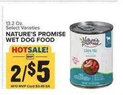Food Lion Nature's Promise Wet Dog Food offer