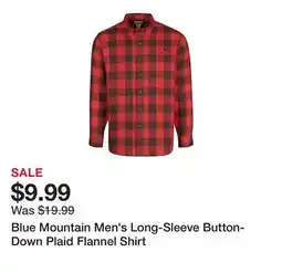 Tractor Supply Company Blue Mountain Men's Long-Sleeve Button-Down Plaid Flannel Shirt offer