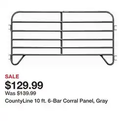 Tractor Supply Company CountyLine 10 ft. 6-Bar Corral Panel, Gray offer