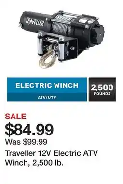 Tractor Supply Company Traveller 12V Electric ATV Winch, 2,500 lb offer