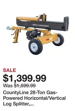 Tractor Supply Company CountyLine 28-Ton Gas-Powered Horizontal/Vertical Log Splitter, Kohler 6.5 HP Engine offer