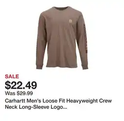Tractor Supply Company Carhartt Men's Loose Fit Heavyweight Crew Neck Long-Sleeve Logo Graphic T-Shirt offer