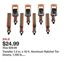 Tractor Supply Company Traveller 1.5 in. x 16 ft. Aluminum Ratchet Tie-Downs, 1,100 lb., 4-Pack offer