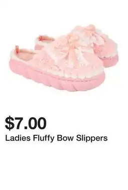 Five Below Ladies Fluffy Bow Slippers offer