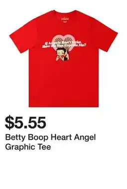 Five Below Betty Boop Heart Angel Graphic Tee offer