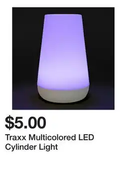 Five Below Traxx Multicolored LED Cylinder Light offer