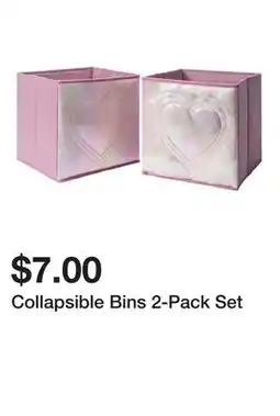 Five Below Collapsible Bins 2-Pack Set offer
