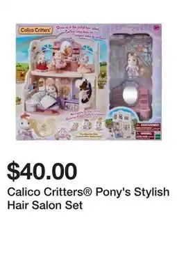 Five Below Calico Critters Pony's Stylish Hair Salon Set offer