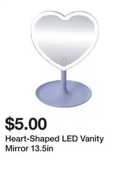 Five Below Heart-Shaped LED Vanity Mirror 13.5in offer