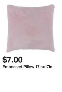 Five Below Embossed Pillow 17inx17in offer