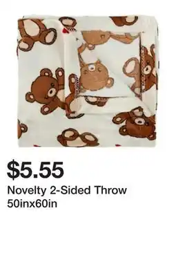 Five Below Novelty 2-Sided Throw 50inx60in offer