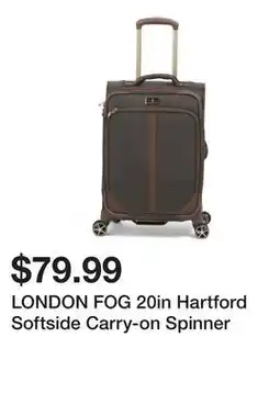 Marshalls LONDON FOG 20in Hartford Softside Carry-on Spinner offer