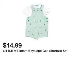 Marshalls LITTLE ME Infant Boys 2pc Golf Shortalls Set offer