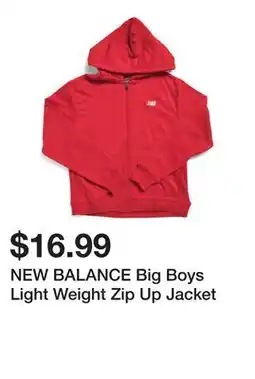 Marshalls NEW BALANCE Big Boys Light Weight Zip Up Jacket offer