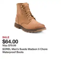 Marshalls SOREL Men's Suede Madson Ii Chore Waterproof Boots offer