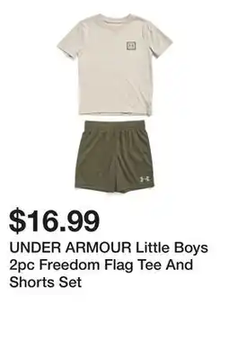 Marshalls UNDER ARMOUR Little Boys 2pc Freedom Flag Tee And Shorts Set offer