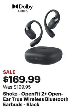 Best Buy Shokz - OpenFit 2+ Open-Ear True Wireless Bluetooth Earbuds - Black offer