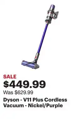 Best Buy Dyson - V11 Plus Cordless Vacuum - Nickel/Purple offer