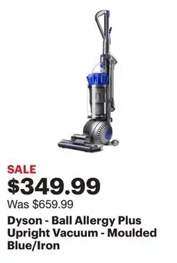 Best Buy Dyson - Ball Allergy Plus Upright Vacuum - Moulded Blue/Iron offer