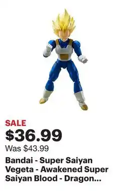 Best Buy Bandai - Super Saiyan Vegeta - Awakened Super Saiyan Blood - Dragon Ball Z - S.H.Figuarts 5.3 Figure offer