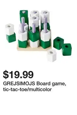 Ikea GREJSIMOJS Board game, tic-tac-toe/multicolor offer