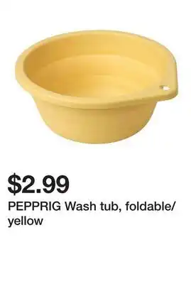 Ikea PEPPRIG Wash tub, foldable/yellow offer