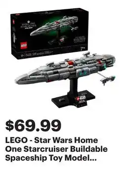 Best Buy LEGO - Star Wars Home One Starcruiser Buildable Spaceship Toy Model Kit 75405 offer