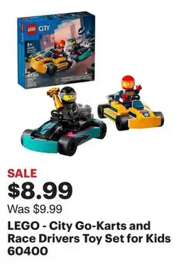 Best Buy LEGO - City Go-Karts and Race Drivers Toy Set for Kids 60400 offer