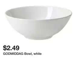 Ikea GODMIDDAG Bowl, white offer