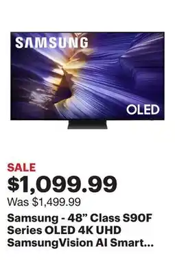 Best Buy Samsung - 48 Class S90F Series OLED 4K UHD SamsungVision AI Smart Tizen TV (2025) offer