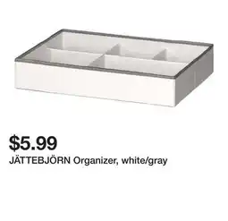 Ikea JÄTTEBJÖRN Organizer, white/gray offer
