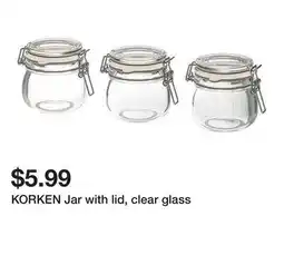 Ikea KORKEN Jar with lid, clear glass offer