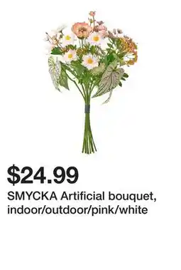 Ikea SMYCKA Artificial bouquet, indoor/outdoor/pink/white offer